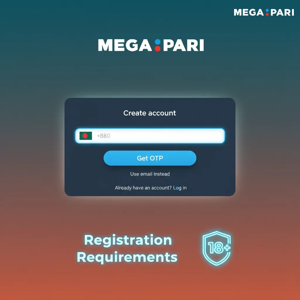 Registration requirements: 18+ only, use real details, one account, KYC docs, strong password; keep phone and email active.